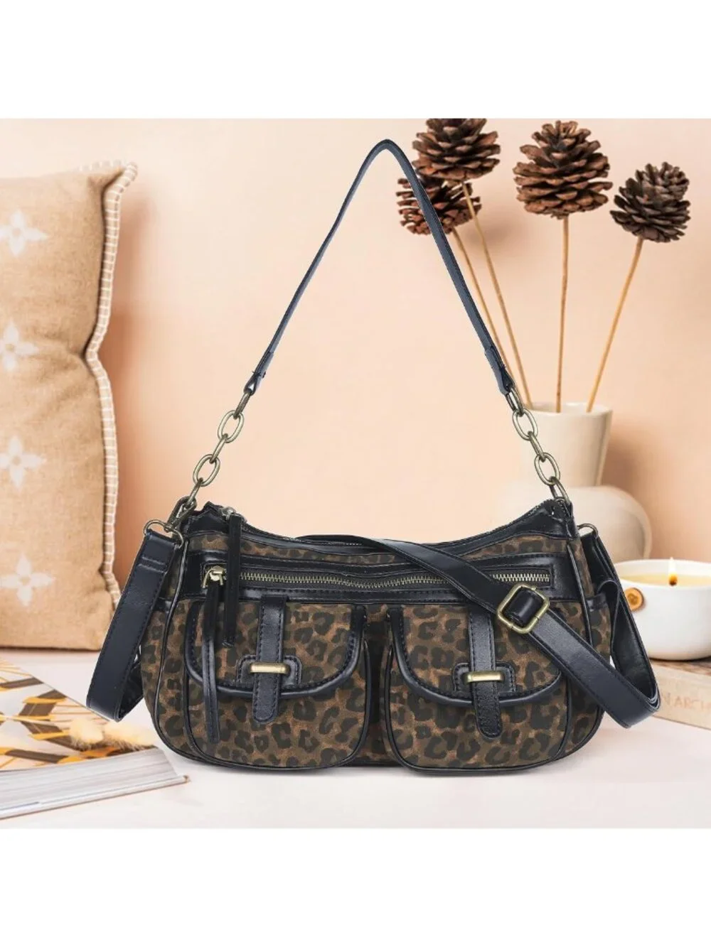 Stylish Multi-Pocket Hobo Bag for Women | Soft Vegan Leather Crossbody Handbag